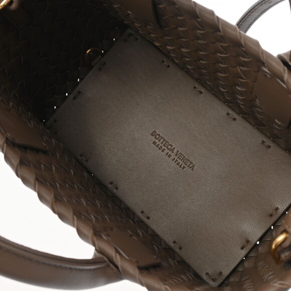 BOTTEGA VENETA Intrecciato Cabamini Taupe Gray Lambskin Handbag - Picture 7 of 9